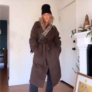 Abercrombie wool blend belted jacket